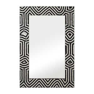 Sagebrook Home Contemporary Mosaic 24x36 Modern Tiled Rect Mirror Blk/wht 17389 Black/white 