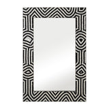 Contemporary Mosaic 24x36 Modern Tiled Rect Mirror Blk/wht