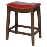 Elmo Bonded Leather Counter Stool - Red