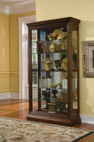 Pulaski Furniture Edwardian 5 Shelf Sliding Door Curio Cabinet in Oak Brown 21015-PULASKI 21015-PULASKI