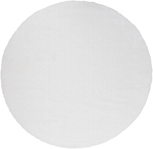 Alaska Shag AAS-2301 Modern Polyester Rug AAS2301-710RD White 100% Polyester 7'10" Round