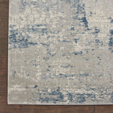 Nourison Rustic Textures RUS10 Artistic Machine Made Power-loomed Indoor Area Rug Ivory/Blue 7'10" x 10'6" 99446496508