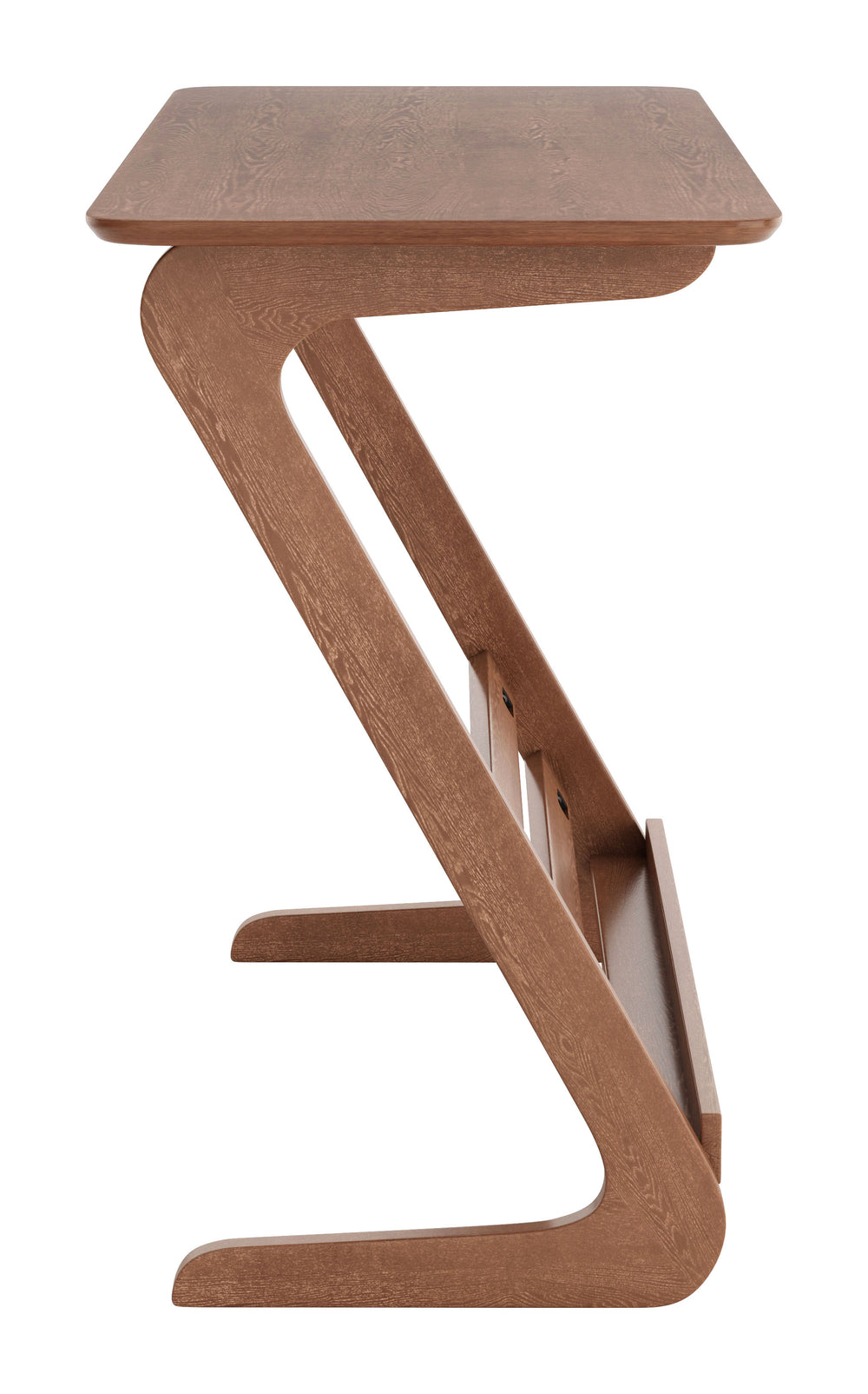 Zuo Modern Zoroastria MDF, Rubberwood Scandinavian Commercial Grade Desk Walnut MDF, Rubberwood