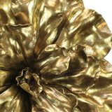 Sagebrook Home Glam Gold Wall Flower 20" 11131-01 Gold Polyresin