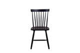 Alpine Furniture Lyra Set of 2 Side Chairs, Black 3434BLK-02 Black Solid Rubberwood 18 x 19.5 x 34