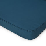 Coesse Outdoor Water Resistant Fabric Loveseat Cushions, Dark Teal Noble House