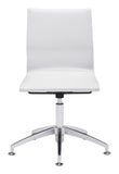 Zuo Modern Glider 100% Polyurethane, Plywood, Steel Modern Commercial Grade Conference Chair White, Silver 100% Polyurethane, Plywood, Steel