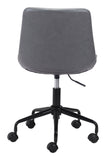 Zuo Modern Byron 100% Polyurethane, Plywood, Steel Modern Commercial Grade Office Chair Gray, Black 100% Polyurethane, Plywood, Steel