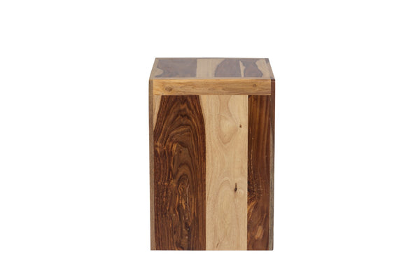 Porter Designs Sheesham Accents Solid Wood Set of 2 Nesting Natural End Table Natural 07-116-11-PDU07