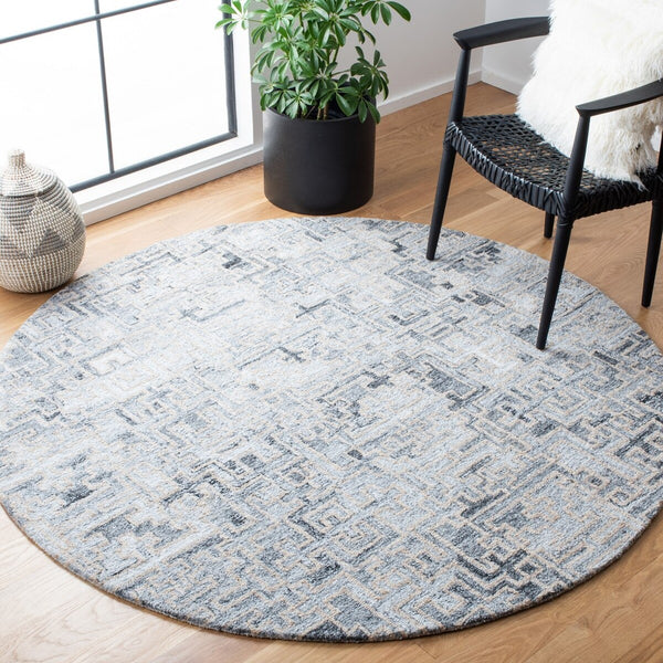 Abstract Hand Tufted Contemporary Rug in 80% Polyester & 20% Wool - Soft, Stylish, and Durable Design