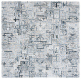 Abstract 142 Contemporary Hand Tufted 80% Polyester, 20% Wool Rug Ivory / Black