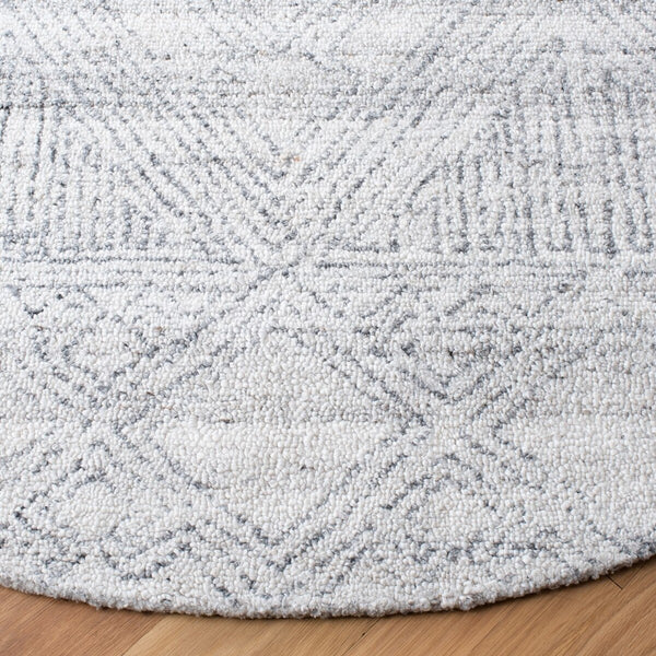 Abstract 144 Contemporary Hand Tufted 80% Polyester, 20% Wool Rug Ivory / Grey