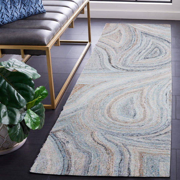 Safavieh Abstract 147 Hand Tufted 90% Polyester/10% Wool Contemporary Rug ABT147M-8