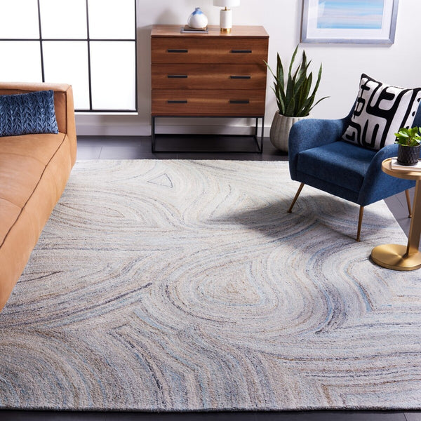 Safavieh Abstract 147 Hand Tufted 90% Polyester/10% Wool Contemporary Rug ABT147M-8