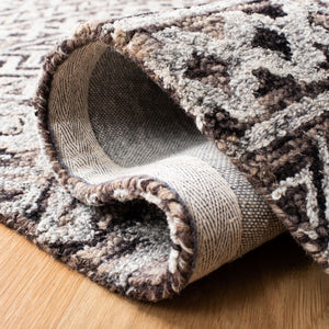 Abstract 252 Contemporary Hand Tufted 85% Wool, 15% Cotton Rug Grey / Brown