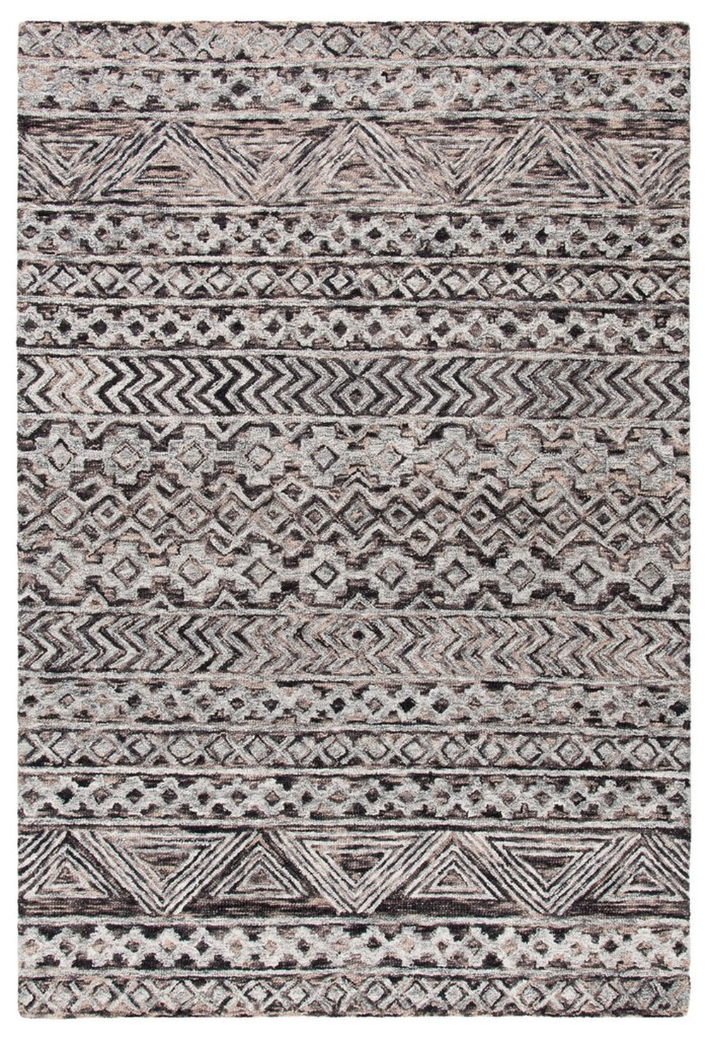 Safavieh Abstract 252 Hand Tufted 85% Wool/15% Cotton Contemporary Rug ABT252F-9