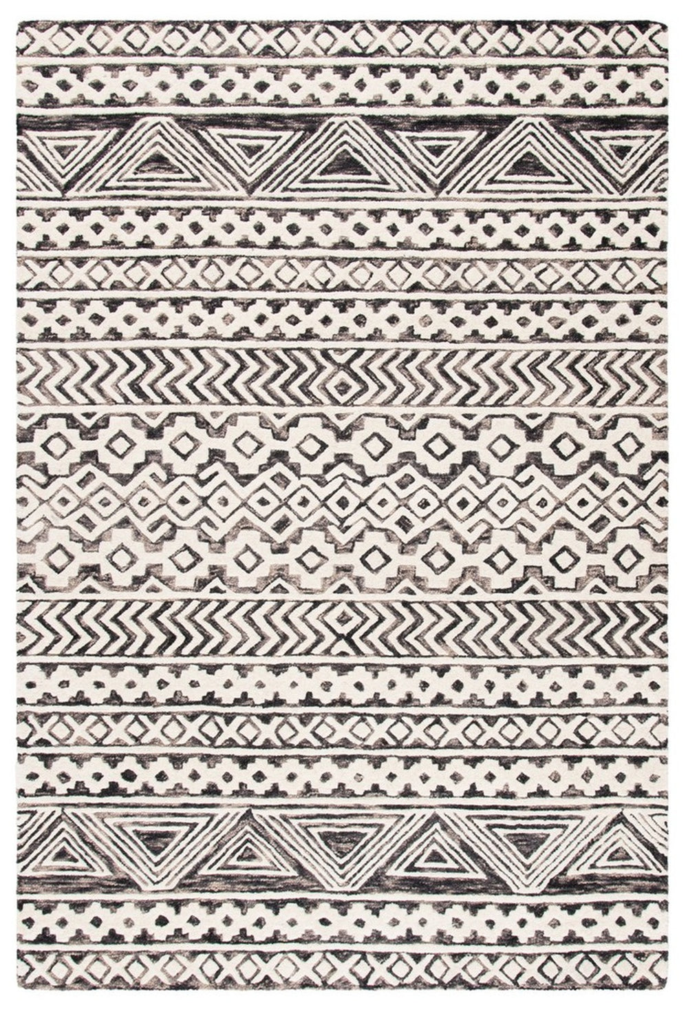 Safavieh Abstract 259 Hand Tufted 85% Wool/15% Cotton Contemporary Rug ABT259F-9