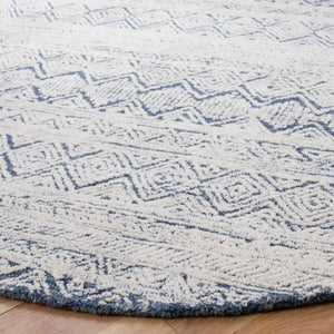 Abstract 343 Contemporary Hand Tufted 80% Wool, 20% Cotton Rug Blue / Ivory