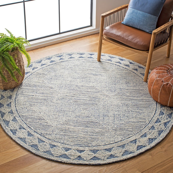 Safavieh Abstract 349 Hand Tufted Wool Bohemian Rug ABT349N-8SQ