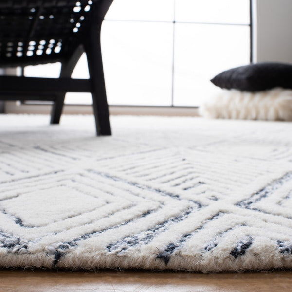 Abstract Hand Tufted Rug - Luxurious 50% Wool & 50% Nylon Blend with Elegant Design for Any Space