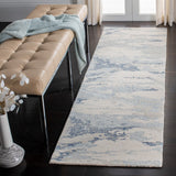 Abstract 465 Contemporary Hand Tufted 100% Wool Rug Ivory / Blue