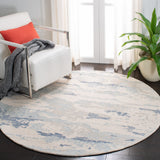 Abstract 465 Contemporary Hand Tufted 100% Wool Rug Ivory / Blue