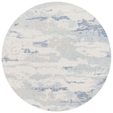 Abstract 465 Contemporary Hand Tufted 100% Wool Rug Ivory / Blue