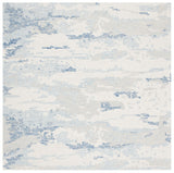 Abstract 465 Contemporary Hand Tufted 100% Wool Rug Ivory / Blue