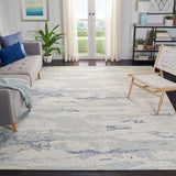 Abstract 465 Contemporary Hand Tufted 100% Wool Rug Ivory / Blue