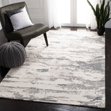 Abstract 465 Contemporary Hand Tufted 100% Wool Rug Charcoal / Ivory