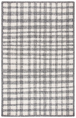 Abstract 648 Contemporary Hand Tufted Wool 65%, Viscose, 25%, Nylon 10% Rug Ivory / Black