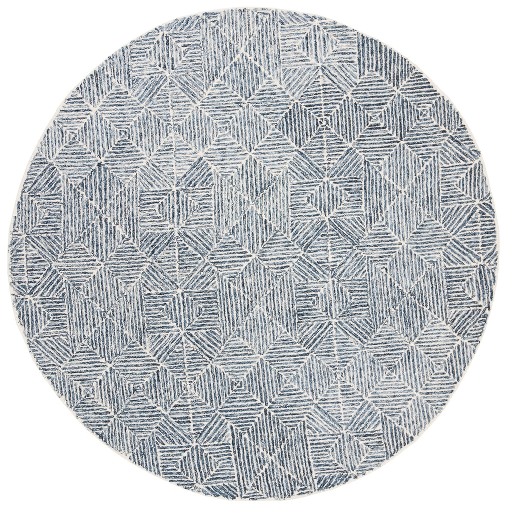 Safavieh Abstract 763 Hand Tufted 80% Wool/20% Cotton Contemporary Rug ABT763M-8SQ