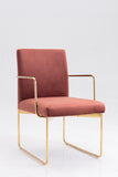 VIG Furniture Modrest Thelen Modern Copper Fabric & Gold Dining Chair VGSFAC-018G-SAL
