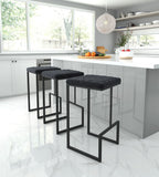 Zuo Modern Element 100% Polyester, Plywood, Steel Modern Commercial Grade Barstool Black 100% Polyester, Plywood, Steel