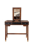 Alpine Furniture Belham Bedroom Vanity 1971-19 Two Tone - Dark Walnut & Black Mahogany Solids & Veneer 36 x 22 x 30.5