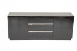 VIG Furniture A&X Skyline Modern Black Crocodile Lacquer Buffet VGUNAC636-180-BLK