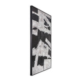 Sagebrook Home Contemporary 61x41 Framed Hand Painted Abstract Canvas, Black/g 70197  Polyester Canvas