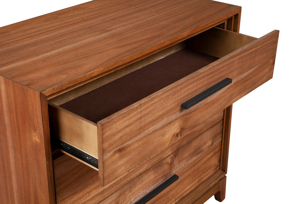 Nova Small Chest in Honey Maple - Fully Assembled Mahogany with Felt Lined Drawer & Dovetail Design