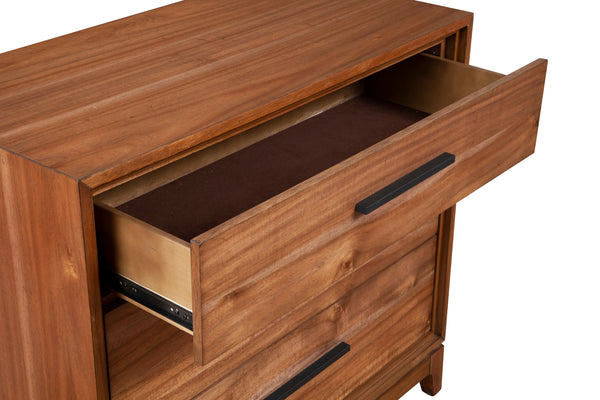 Nova Small Chest in Honey Maple - Fully Assembled Mahogany with Felt Lined Drawer & Dovetail Design