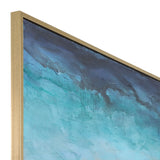 Sagebrook Home Contemporary 52x52 Framed Hand Painted Sky Canvas, Ivory 70207  Polyester Canvas