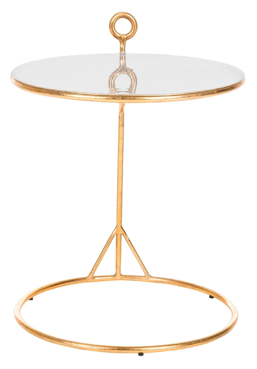 Safavieh Emirah Round C Table Grey Gold Metal ACC3207A