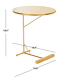 Safavieh Sionne Round C Table Yellow Gold ACC3210A 889048635999