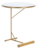 Safavieh Sionne Round C Table White Gold Metal ACC3210B