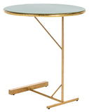 Safavieh Sionne Round C Table Hunter Green Gold Metal ACC3210C