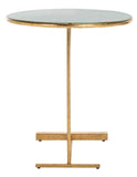 Safavieh Sionne Round C Table Hunter Green Gold Metal ACC3210C