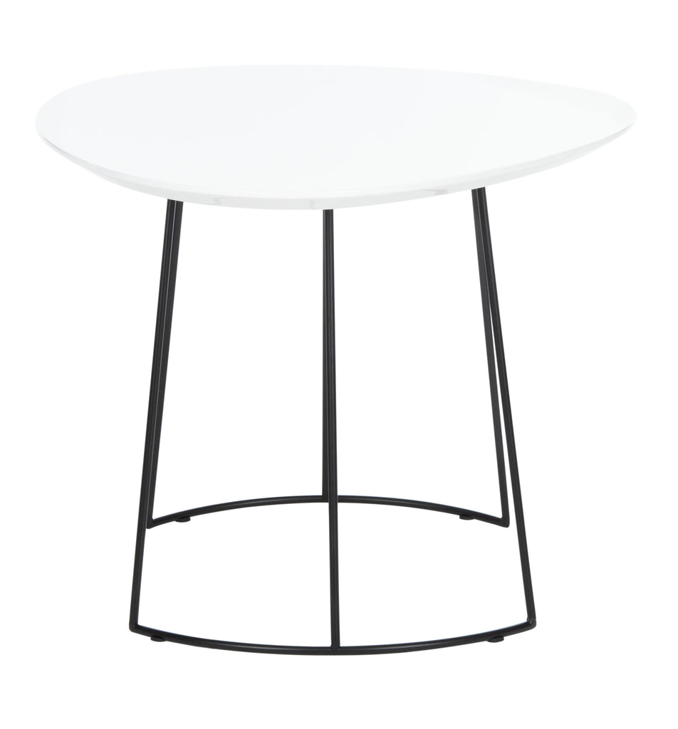 Safavieh Brooks Side Table in White and Black ACC4200C 889048767058