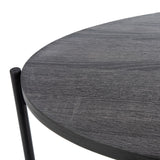 Safavieh Sven Side Table in Dark Grey Oak and Black ACC4203A 889048767072