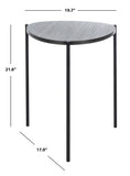 Safavieh Sven Side Table in Dark Grey Oak and Black ACC4203A 889048767072