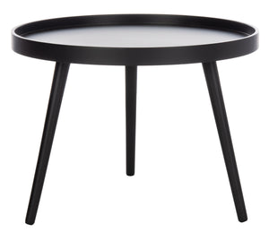 Safavieh Fritz Round Tray Side Table in Black ACC4204A 889048767089