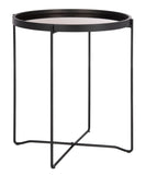 Safavieh Ruby Small Tray Accent Table in Rose Gold and Black ACC4206A 889048767140